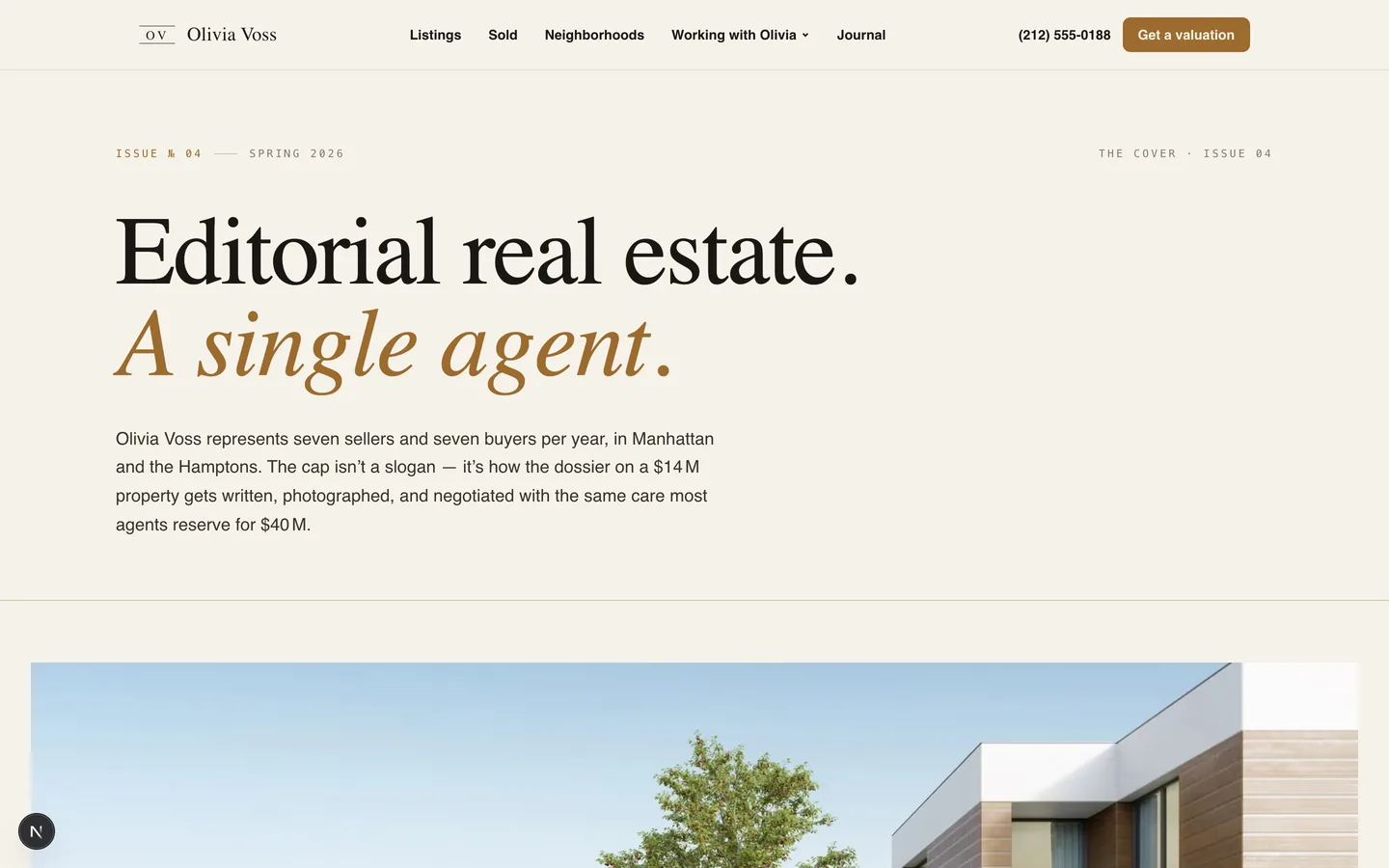 Olivia Voss Realty — sample real estate website designed and built by SearchPod