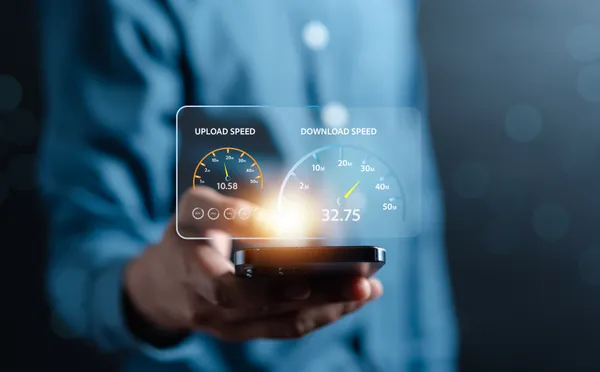 Web developer measuring and optimizing website loading speed performance