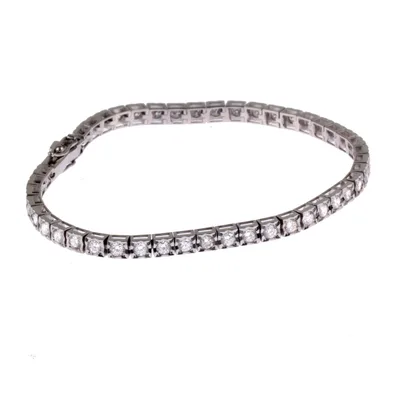 Diamond tennis bracelet in white gold