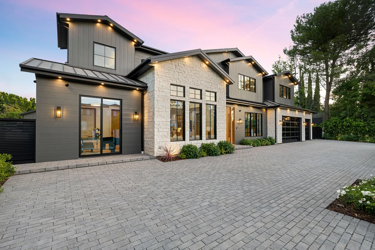 Luxury real estate property with modern architecture and professional staging